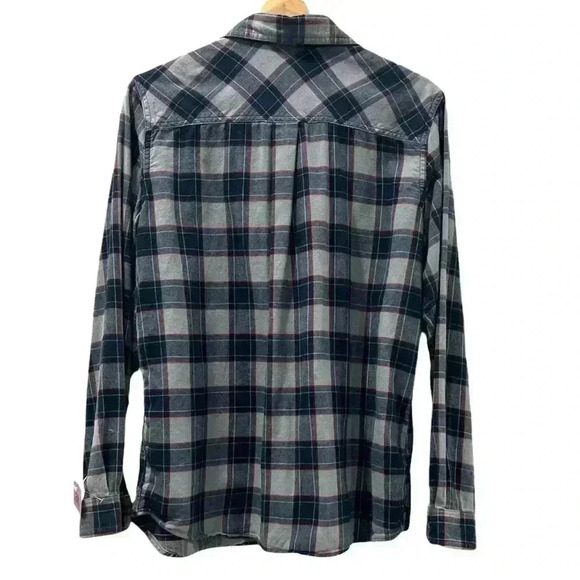 Cabelas Womens Large Blue Plaid Flannel Size Large - Picture 2 of 4